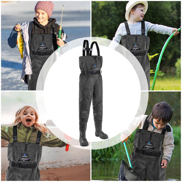 Trudave kids chest waders reflective strap boosts visibility at dusk
