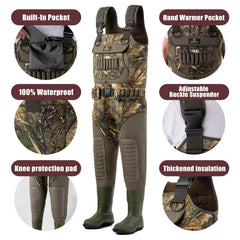 Trudave chest waders 600g insulation boots highlight warmth for cold-water trips.