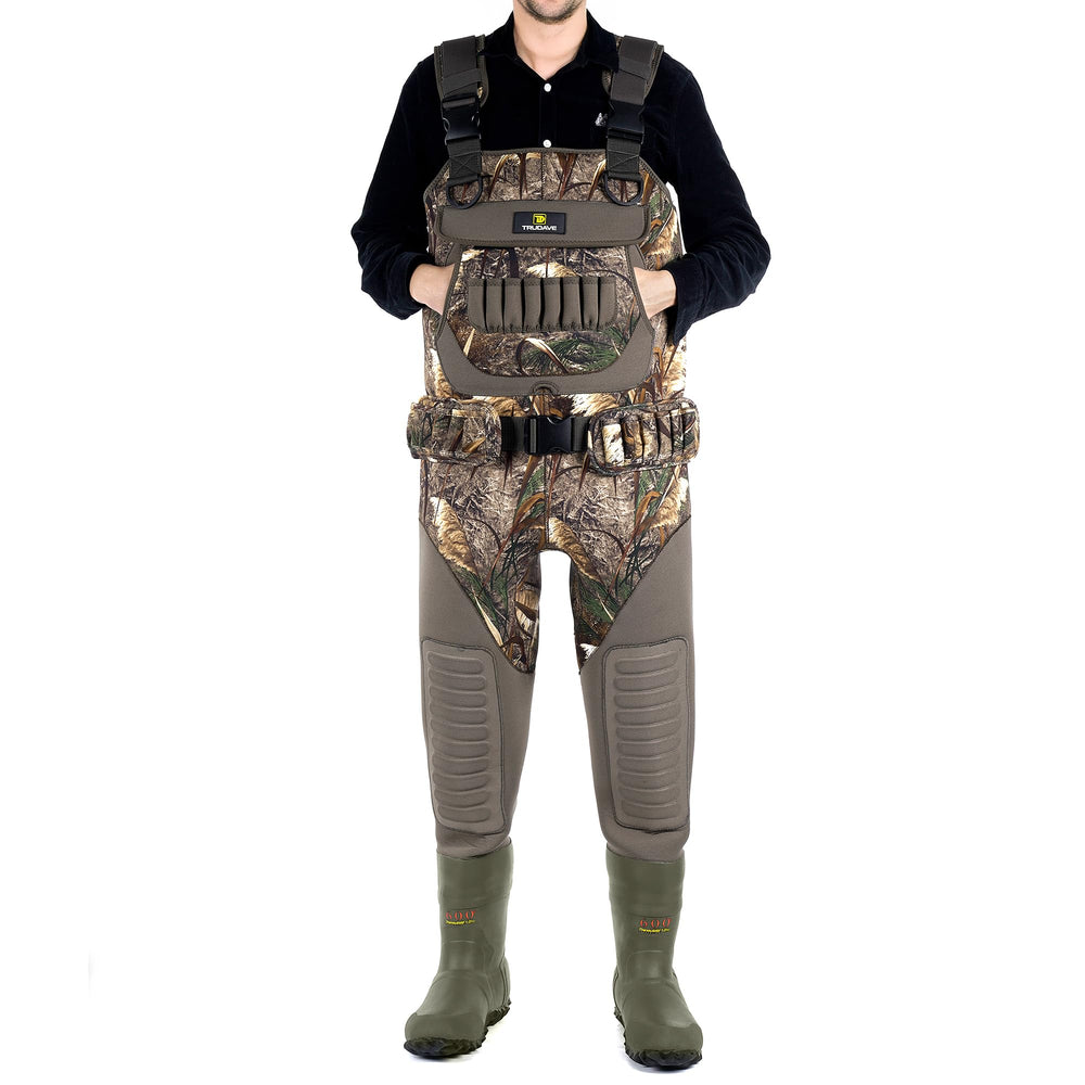 Trudave chest waders sealed double seams to minimize leaks