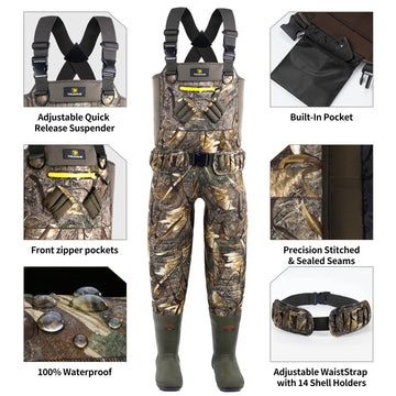 Trudave waders sealed seams double-seal prevent leaks