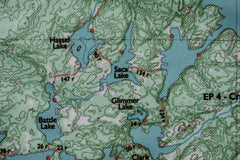 True North BWCA79 map folds compactly for easy packing in packs