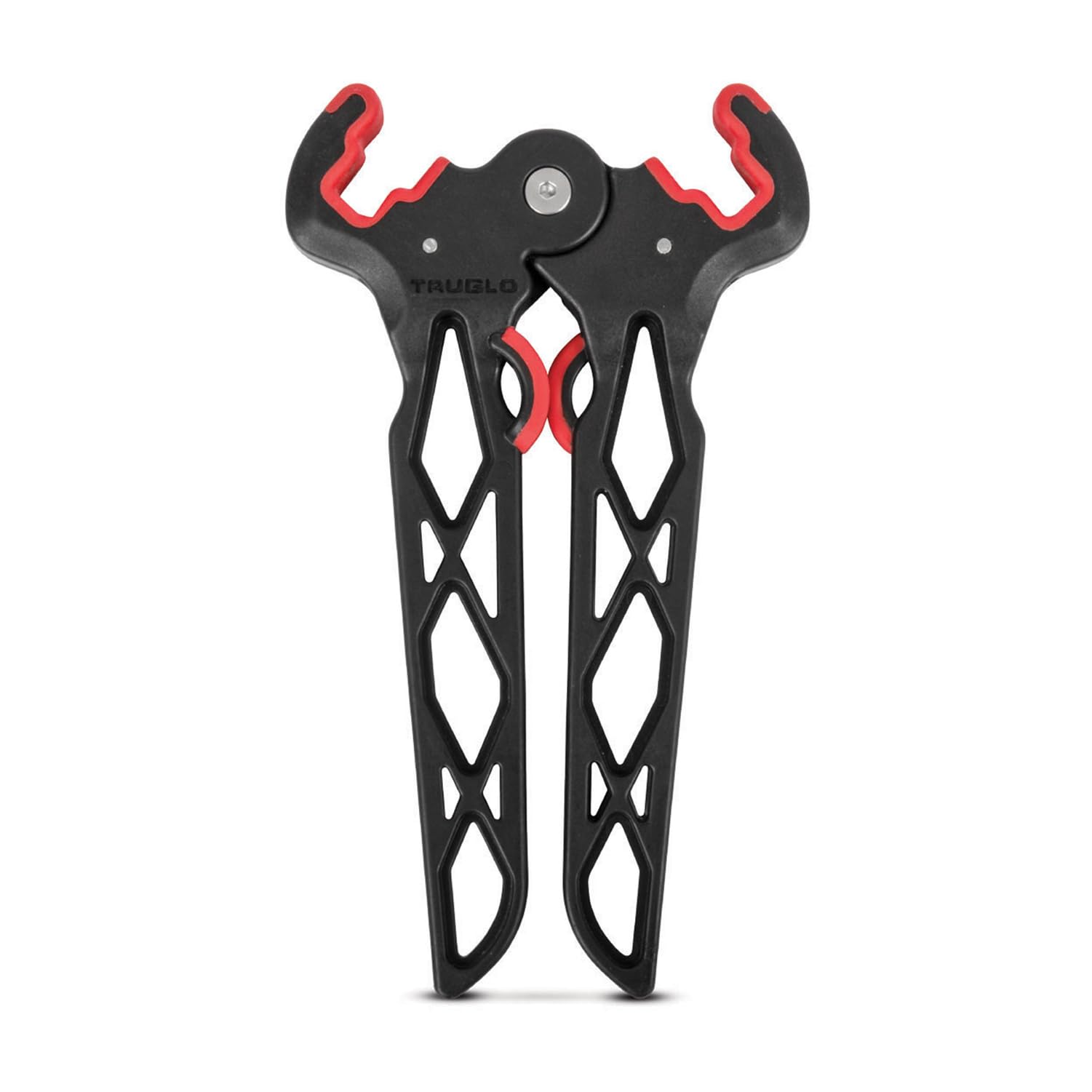 TRUGLO Bow Jack Folding Bow Stand standard black in use on a bow