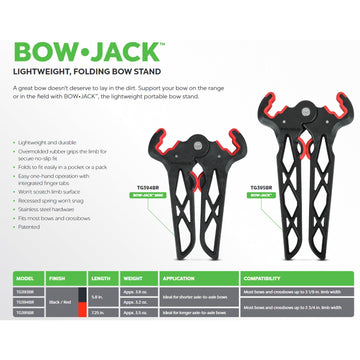 Close-up of TRUGLO Bow Jack rubber grips for secure non-slip hold