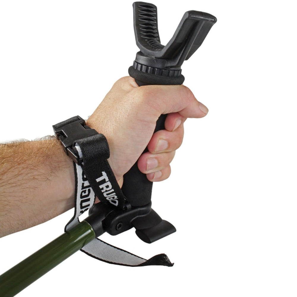TRUGLO Hip Shot crossbow rest offers three-point stability for steadier shots.