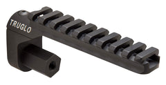 TRUGLO Picatinny rail mount attached to a bow – 9-slot base