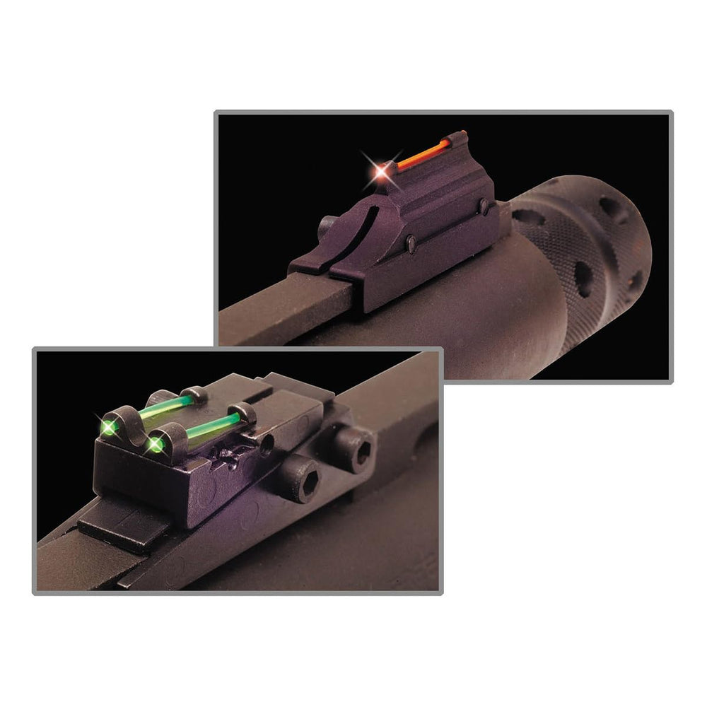 TRUGLO Pro-Series Gobble-Dot bright fiber-optic design enhances visibility in daylight and low light.