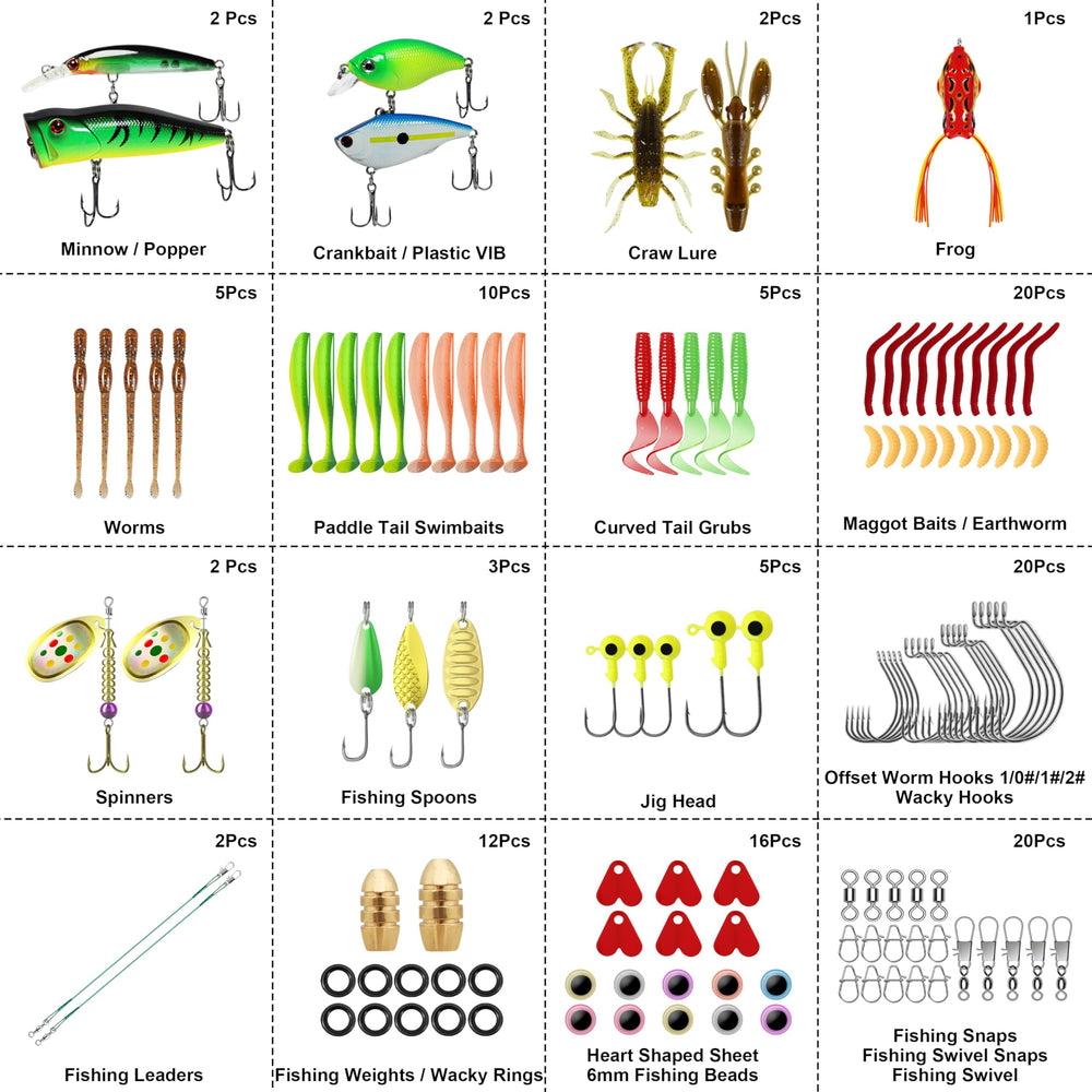 All-season kit suitable for freshwater and saltwater fishing