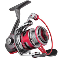 TRUSCEND 3000 spinning reel close-up shows durable full metal body for lasting reliability