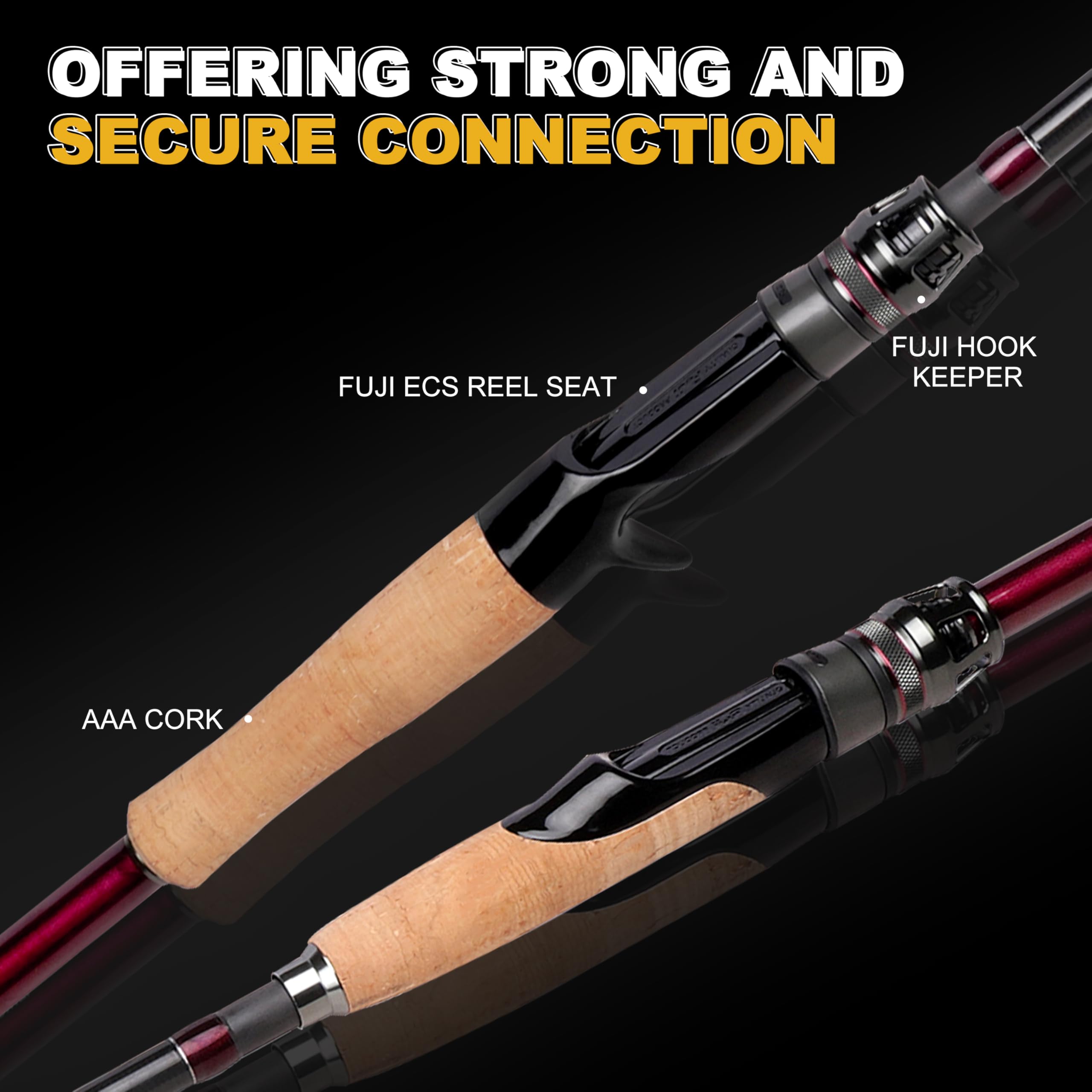 TRUSCEND CrazBass Fuji-ECS reel seat enhances comfort and sensitivity