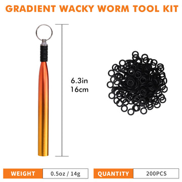 210 silicone O-rings included for wacky rigging