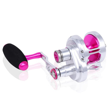 TRUSCEND slow jigging reel alloy body shows corrosion resistance for saltwater fishing.