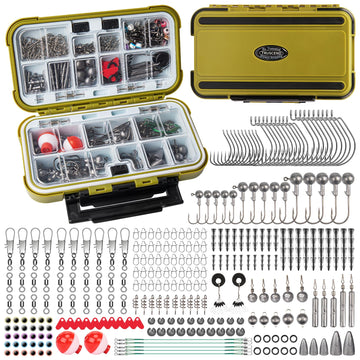 TRUSCEND 255-piece fishing tackle kit with storage box