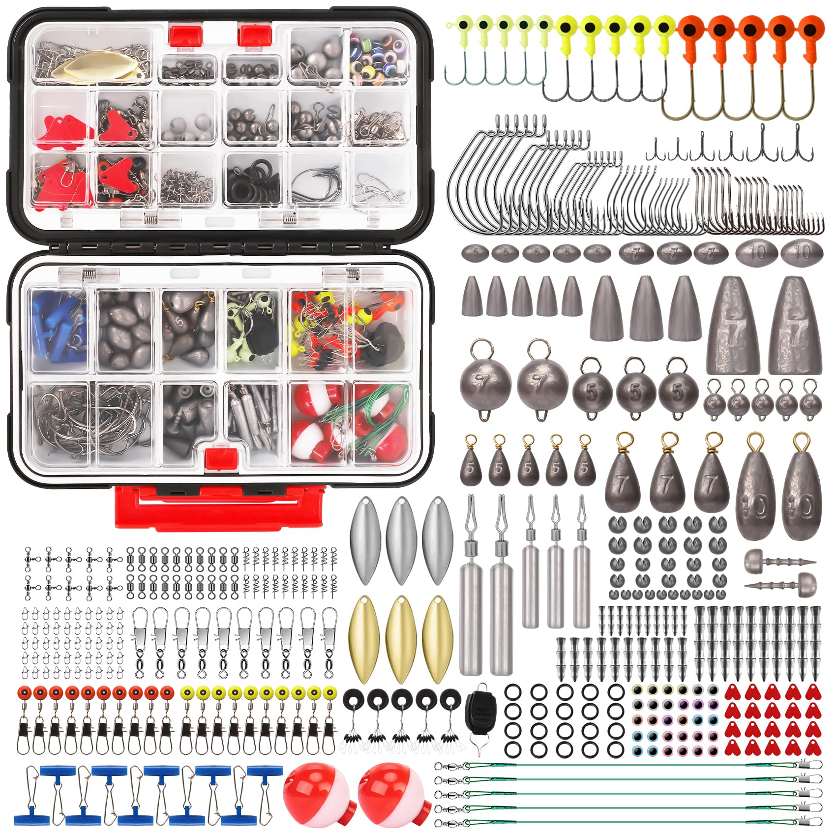 TRUSCEND 403-piece fishing tackle kit with box