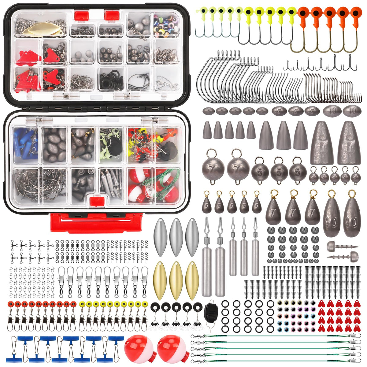 TRUSCEND 403-piece fishing tackle kit with box