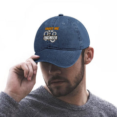 Trust Me I'm A Mechanical Engineer hat inner sweatband detail for moisture control