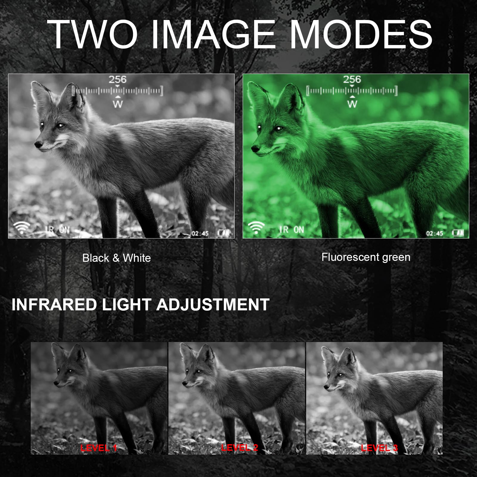 TRV NVG10 battery view shows extended runtime for long outdoor sessions