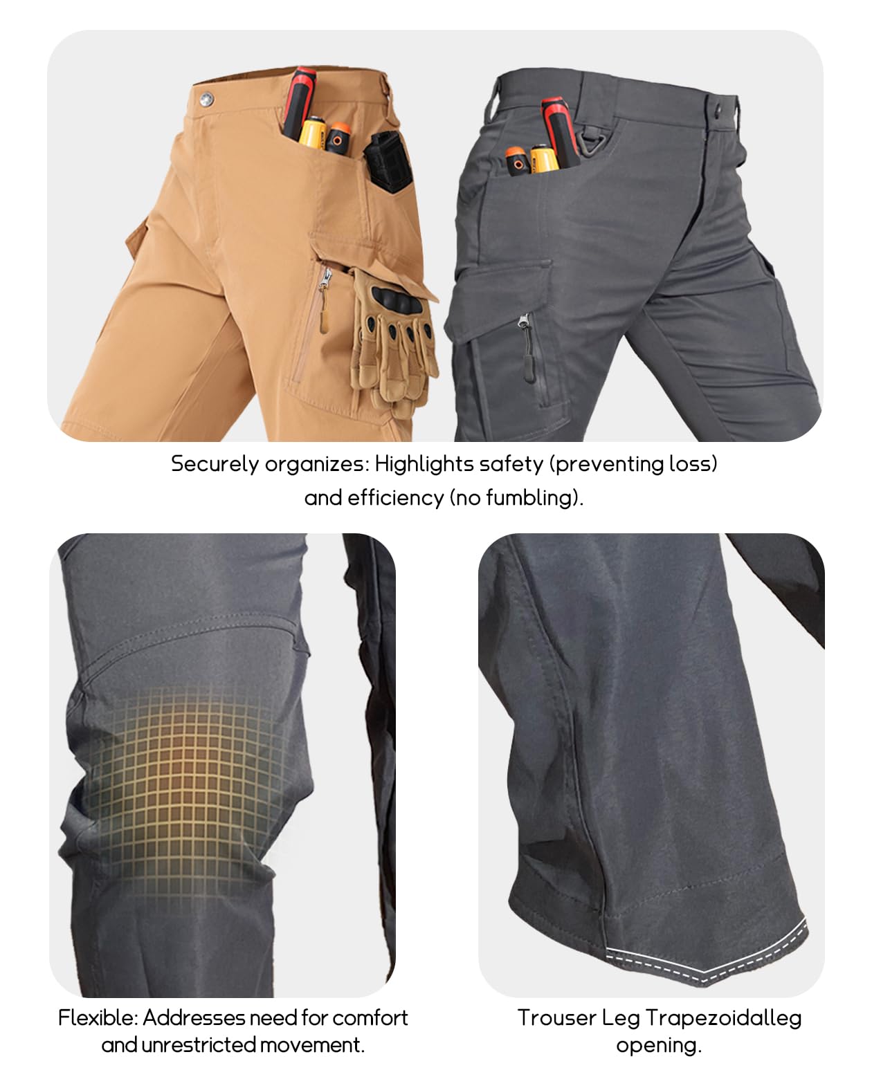 TSD.J black tactical pants full view conveys versatile rugged style.