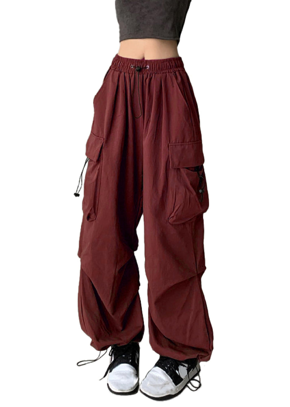 TSMNZMU women's baggy cargo pants front pocket for easy daily carry.