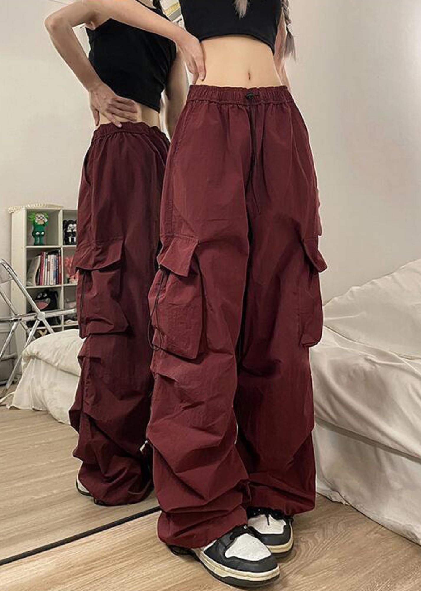 TSMNZMU women's baggy cargo pants outdoor-ready for hiking and casual wear.