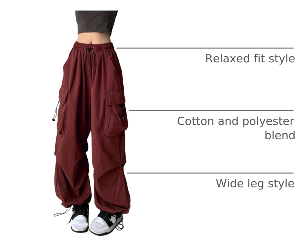 TSMNZMU women's baggy cargo pants wide-leg design flatters multiple silhouettes and seasons.