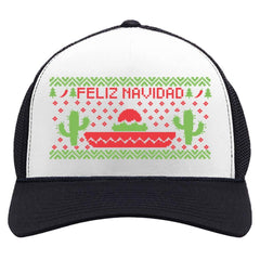 Tstars Feliz Navidad Mexican ugly Christmas hat with cactus and peppers