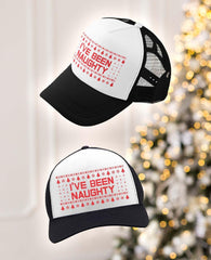 Retro 5-panel trucker hat with adjustable plastic snap