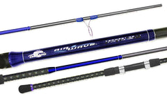 Tsunami Airwave Surf Rod cast action showing extended distance capability.