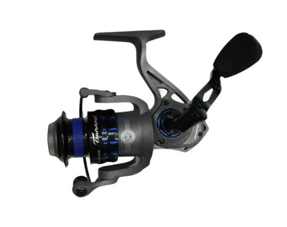 Tsunami Barrier II ported aluminum spool reduces weight during long sessions.