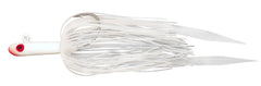 Tsunami Glass Minnow Fluke Teaser Jig, white, ideal for back-bay flounder fishing