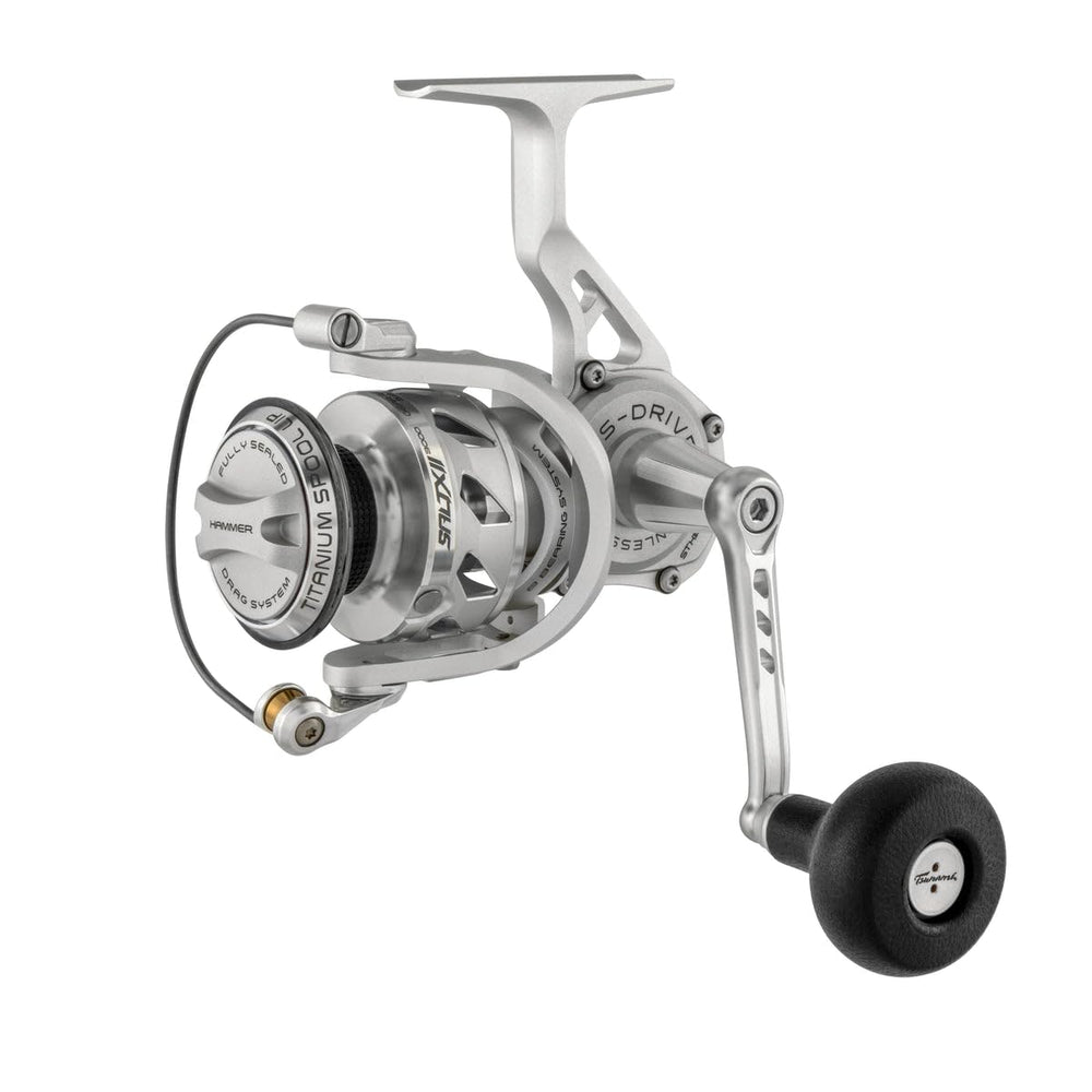 Tsunami Saltx II spinning reel front view highlights saltwater durability and versatility