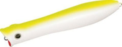Tsunami Talkin Pencil Popper 6in Yellow/White lure for top-water strikes.