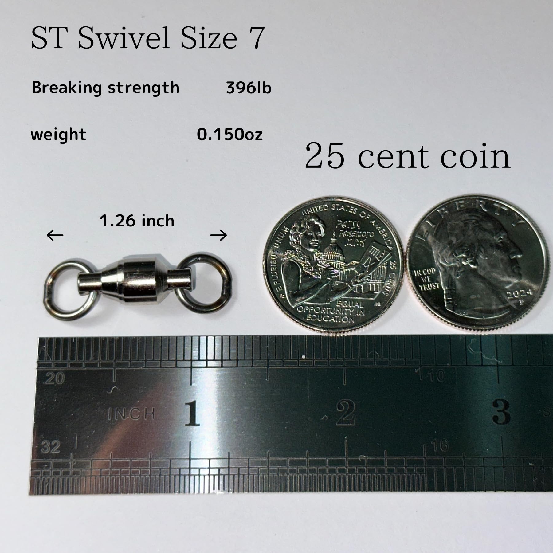 Swivel with 360-degree rotation and 6 SUS430 bearings
