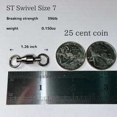 Swivel with 360-degree rotation and 6 SUS430 bearings