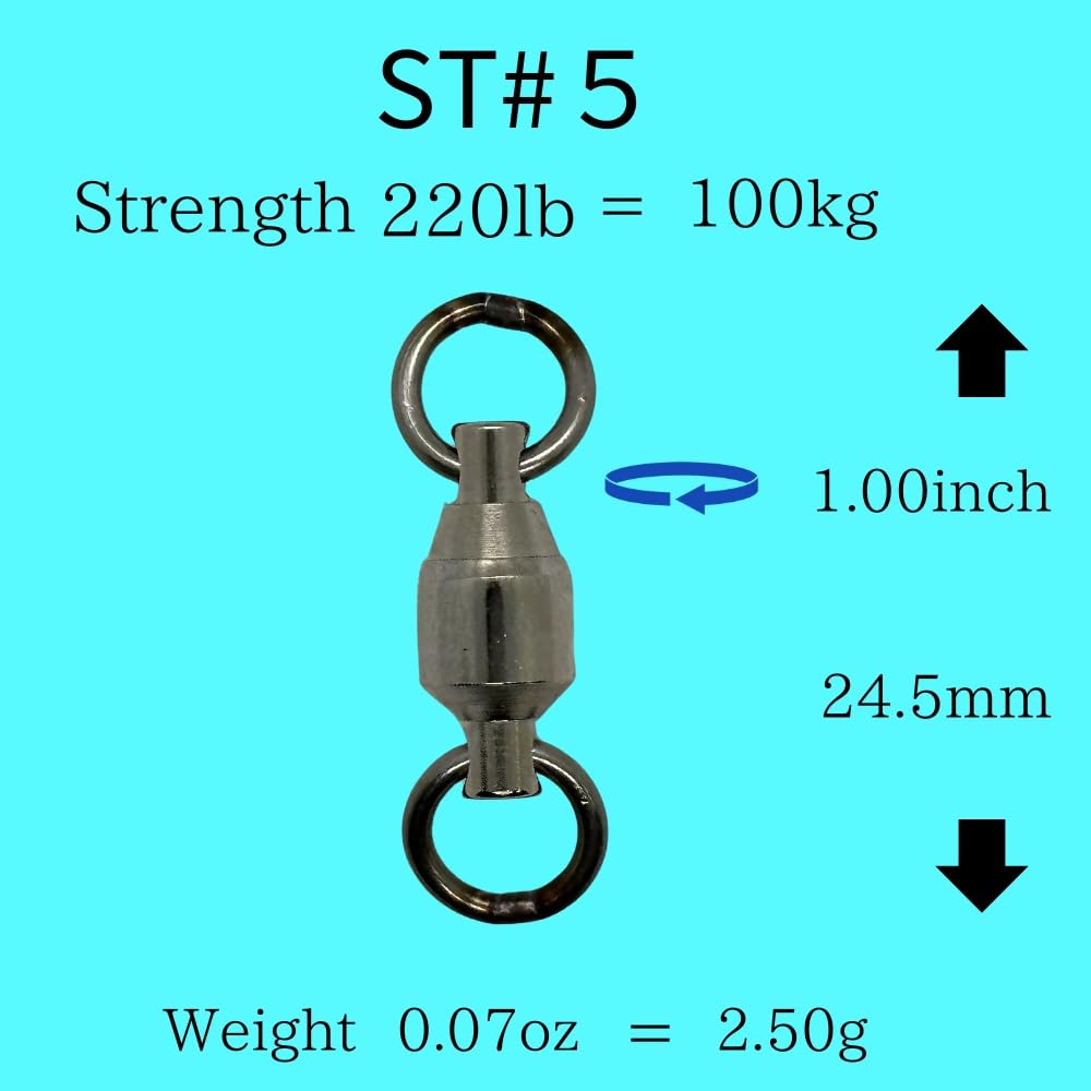 Package shows 15 swivels per case
