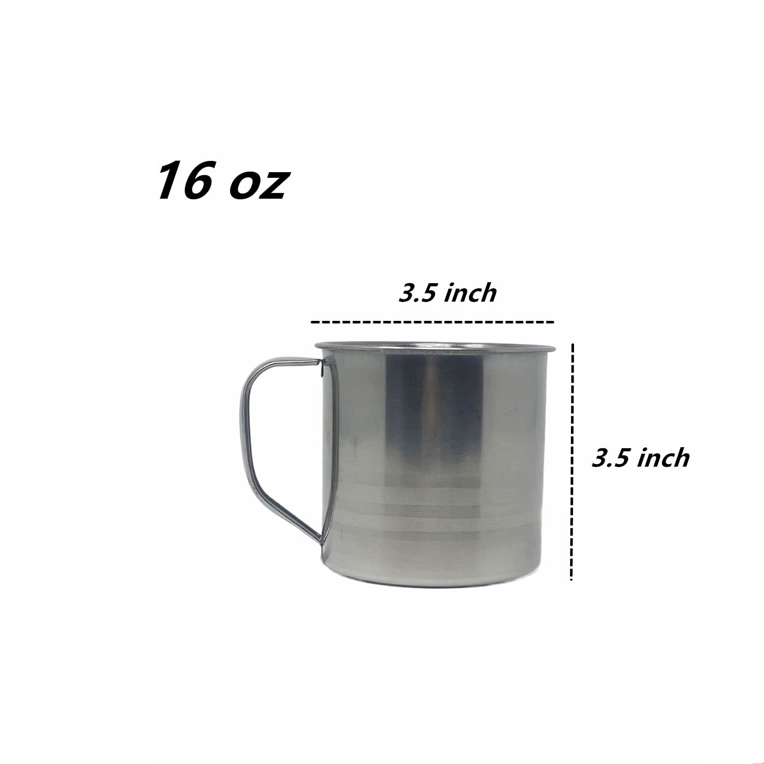 Tsyware stainless steel mug handle closeup, durable for rugged camping