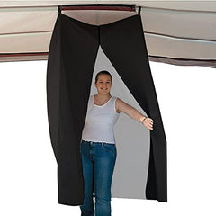 TT MOTOR Privacy Tent on a boat for on-board changing and privacy.