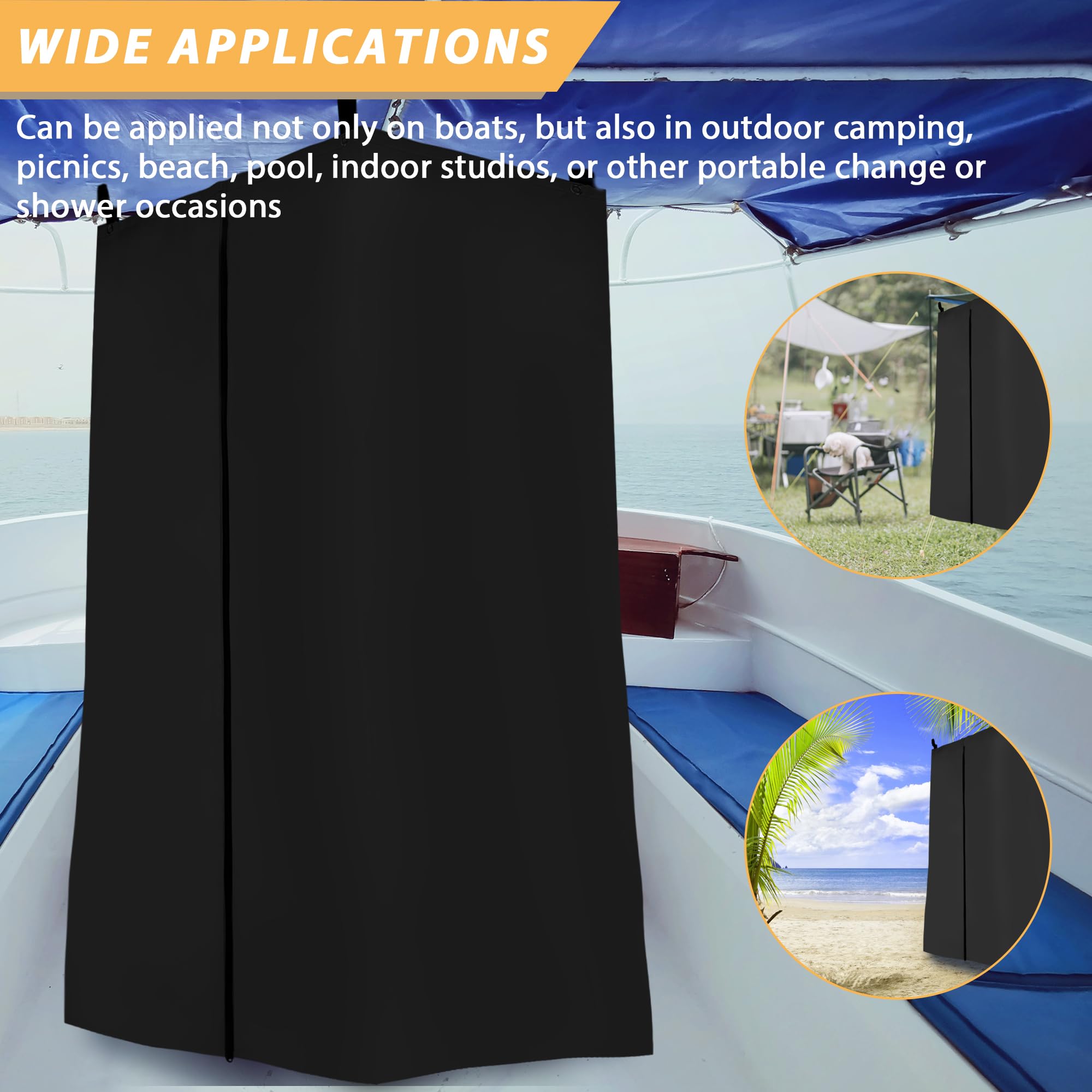 TT MOTOR Privacy tent installation kit simplifies setup and storage.