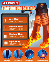 TTALHTY heated socks showing 5000mAh battery pack for longer cold-weather use