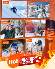 TTALHTY heated socks illustrating four temperature settings for customizable warmth