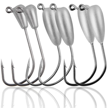 Tube jig heads 12-pack in reusable box for bass fishing