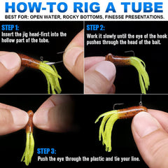 Tube jig heads 1/8 oz side view