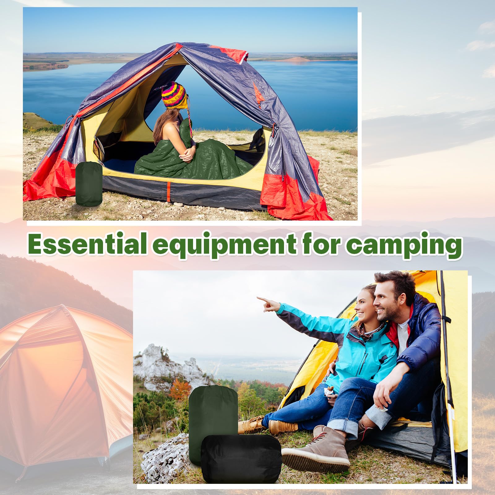 Tudomro lightweight-950g sleeping bag enables easy backpacking on trips.