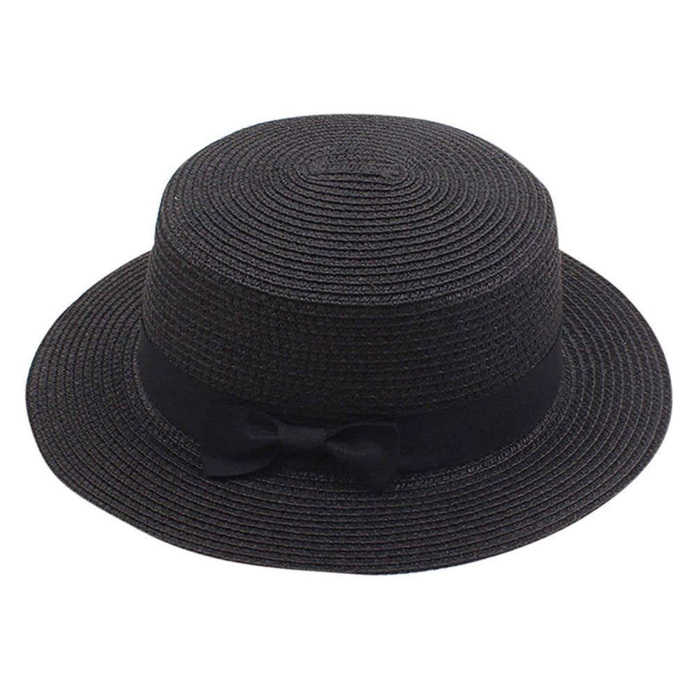 Tuduoms women's straw boater hat with a wide brim for sun protection and style.