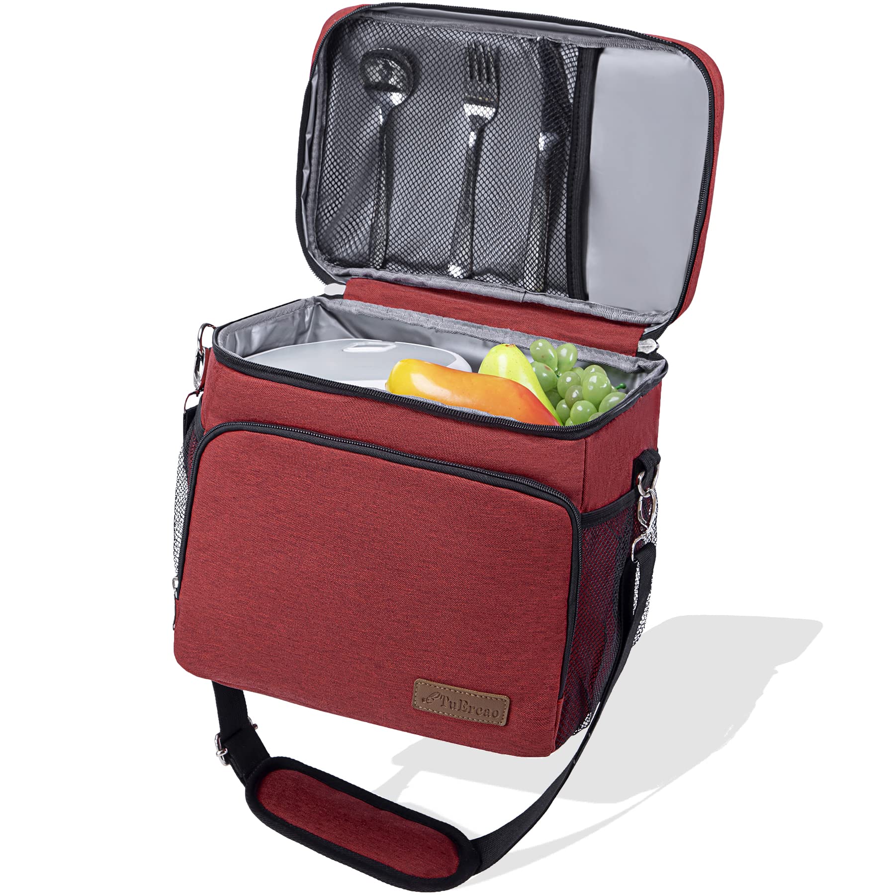 TuErCao cooler bag front view shows travel-ready design.