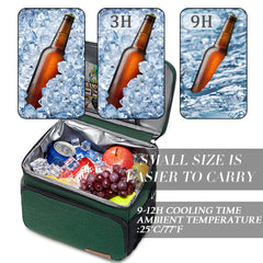 TuErCao Soft Cooler Bag front pocket stores cards and snacks.