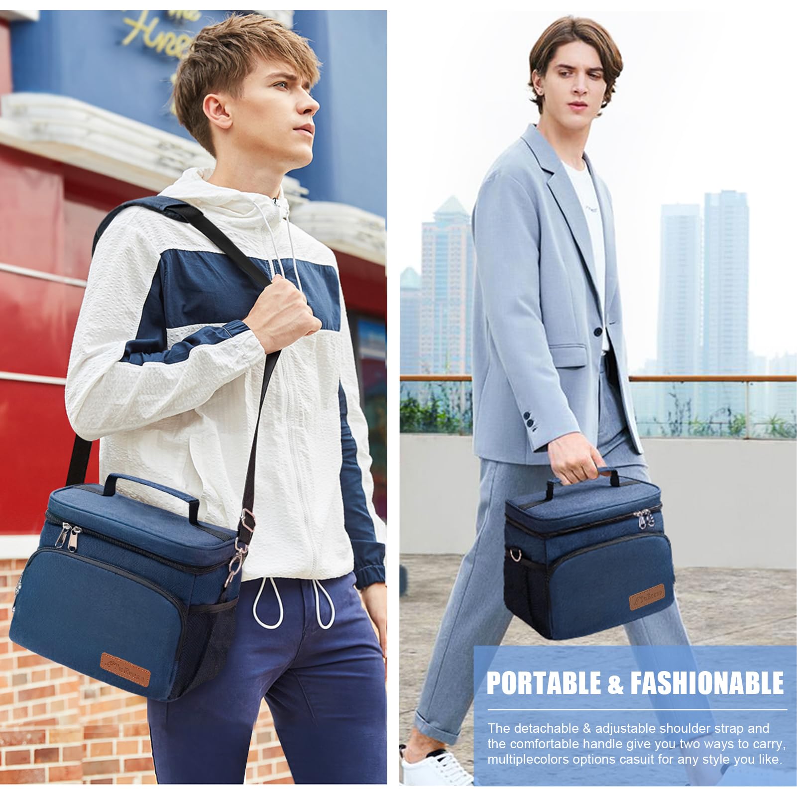 TuErCao soft cooler bag blue in-car trunk ready for road trips