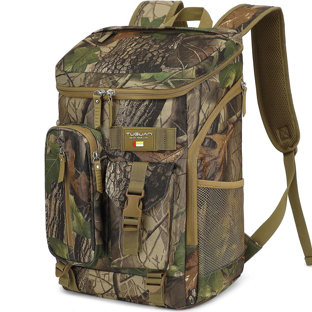 TUGUAN cooler backpack closed showing travel-ready design for meals on the go