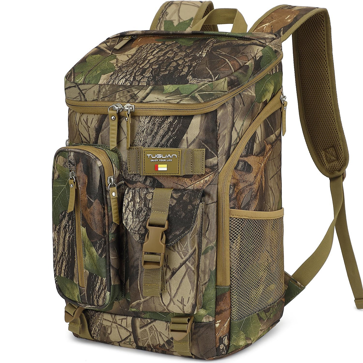 TUGUAN cooler backpack closed showing travel-ready design for meals on the go