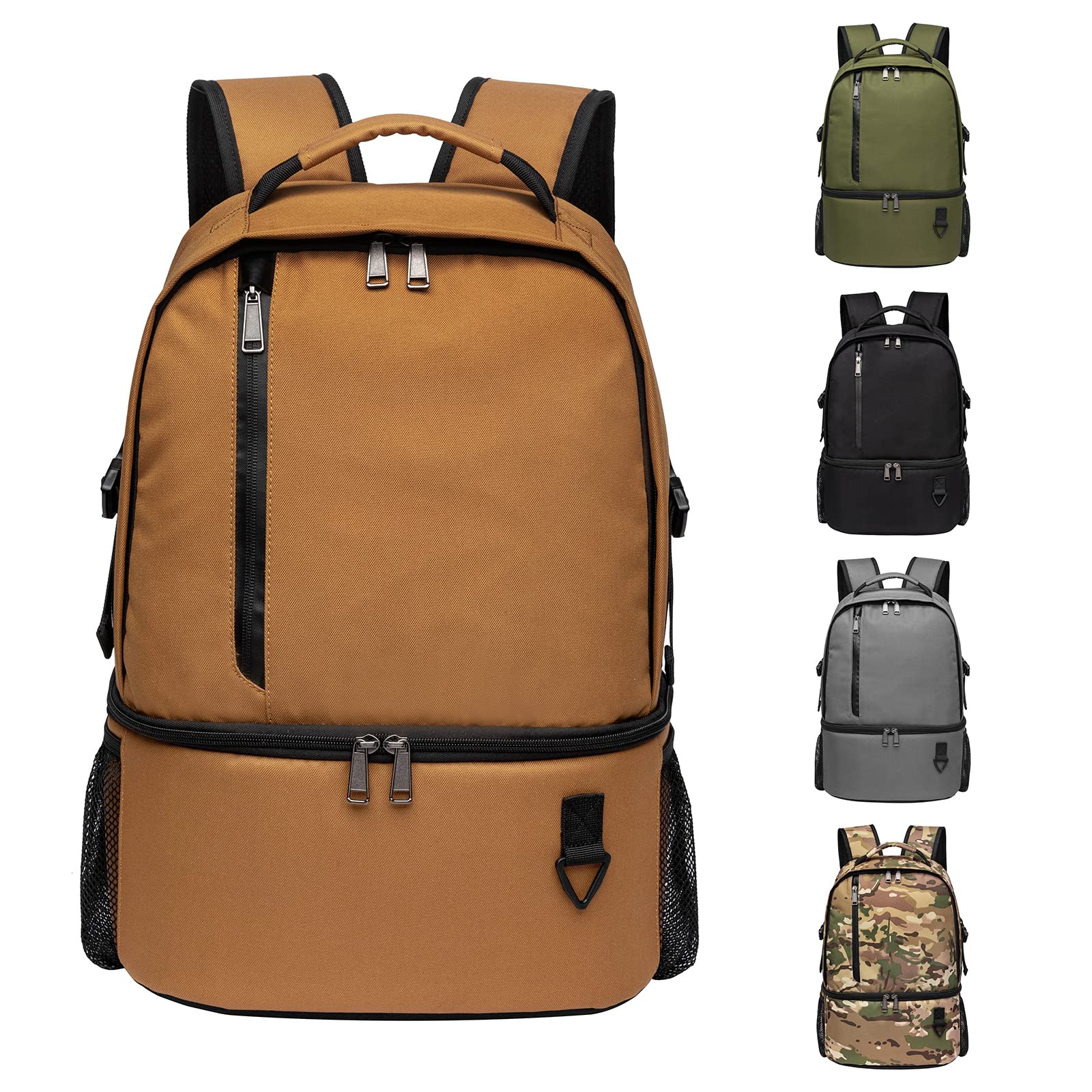TUGUAN insulated cooler backpack front view, easy to carry for day trips.