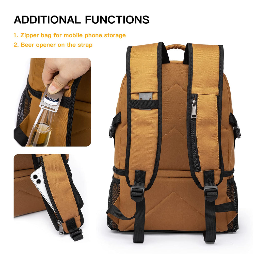 TUGUAN padded shoulder straps highlight all-day carrying comfort.
